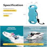 VIVOHOME Boat Bumpers with Nylon Rope and Fixed Lock Fit Blue