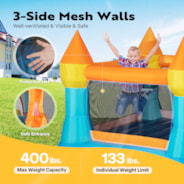 VIVOHOME Inflatable Bounce House Bouncer Jumping Castle with Slide 370W Air Blower for Kids Outdoor Backyard Indoor