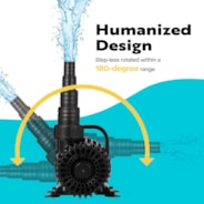 VIVOHOME 120W 2700GPH Submersible Water Pump with 180° Seamless Adjustable Nozzle and Barrier Bag for Koi Pond Waterfall Fountains Fish Tank