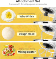 VIVOHOME Stand Mixer 660W 10 Speed 6 Quart Silver