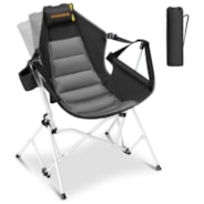 VIVOHOME Hammock Camping Chair, Portable Outdoor Swinging Rocking Chairs for Adults with Adjustable Pillow, Supports 400 lbs, 600D Breathable Mesh