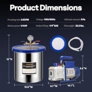 VIVOHOME 5 Gallon Vacuum Chamber And Vacuum Pump Set