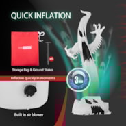 VIVOHOME 9FT Halloween Inflatable Yard Decor, Giant Color Changing Ghost, Outdoor Blow Up with Built-in LED Light for Lawn, Garden, Party