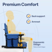 VIVOHOME Stadium Seats with Back Support and Cushion