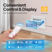 VIVOHOME 6'' x 10'' Opening Register Booster Fan with Adjustable Wind Direction Louver - 11.6" x 7.5" Vent Cover for Room, Floor, Wall - White