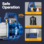 VIVOHOME Vacuum Pump Single Stage Rotary Vane HVAC 1/3HP 4CFM with Oil Bottle