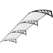 VIVOHOME Polycarbonate Window Door Awning Canopy Transparent with Black Bracket 40 Inch x 120 Inch