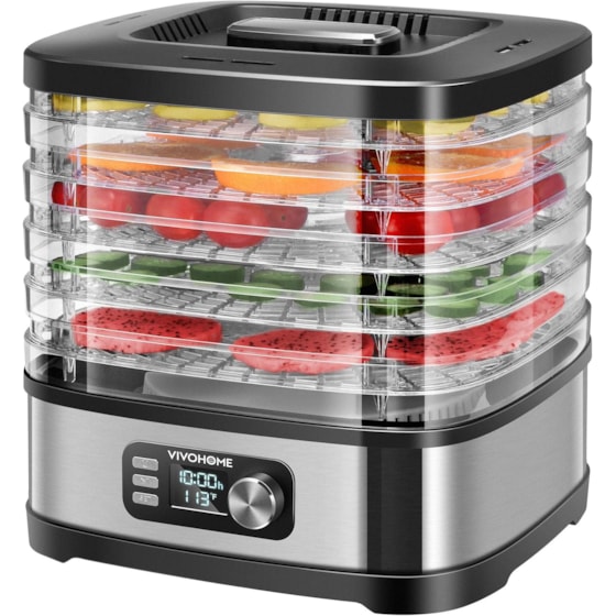 VIVOHOME 5 Trays Food Dehydrator Machine with 72H Digital Timer and Temperature Control
