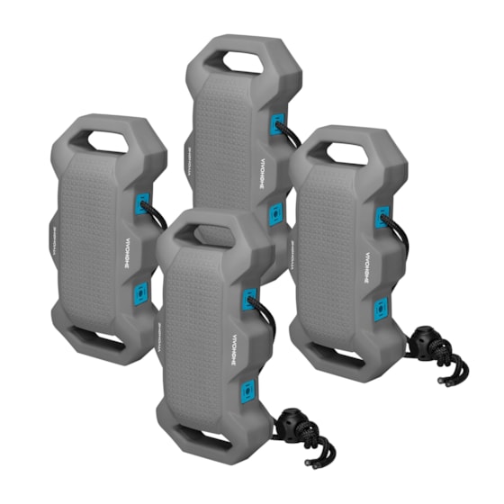 VIVOHOME Boat Bumpers with Nylon Rope and Fixed Lock Fit Gray