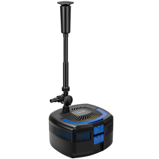 VIVOHOME 4-in-1 Pond Filter System Kits, 1370 GPH Water Pump with Filter, Fountain and 13W Light Combo for Ponds up to 2113 Gallons