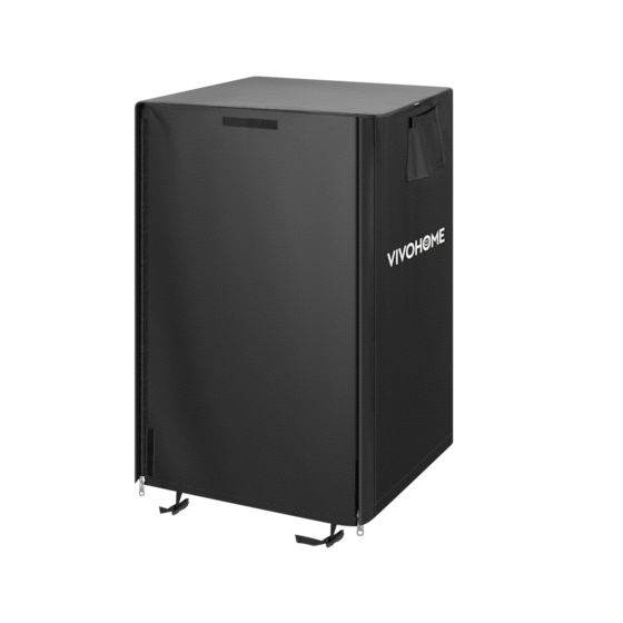 VIVOHOME 2ft Firewood Log Rack Cover, Heavy Duty 600D Oxford Outdoor Weather Resistant Fire Wood Storage Holder Cover with Zipper and Hook Loop Tape