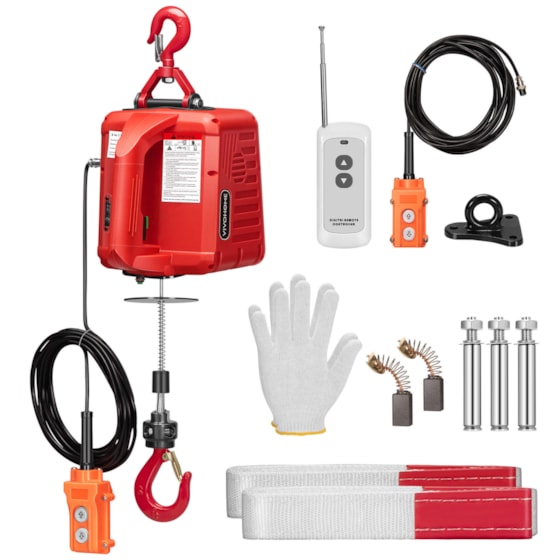 VIVOHOME 3-in-1 Electric Hoist Portable Winch with 1100Lbs Loading Capacity