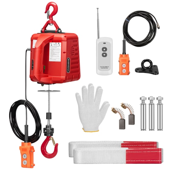 IVOHOME 3-in-1 Electric Hoist Portable Winch with 1540Lbs Loading Capacity