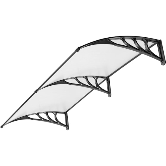 VIVOHOME Polycarbonate Window Door Awning Canopy Transparent with Black Bracket 40 Inch x 80 Inch