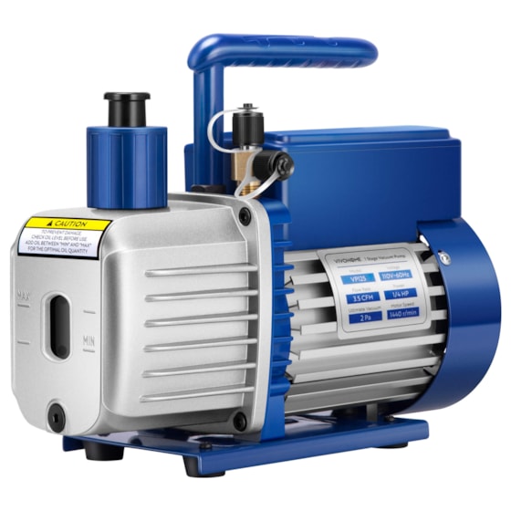 VIVOHOME HVAC Vacuum Pump 1/4HP 3.5CFM for Air Conditioner Servicing Resin Degassing with Oil Bottles