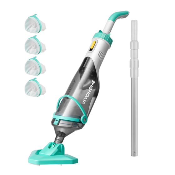 VIVOHOME Cordless Pool Vacuum with Telescopic Pole, Powerful Suction up to 18.5 GPM, 60 Mins Running Time, Handheld Rechargeable Swimming Pool Cleaner for Pools/Spas/Hot Tubs