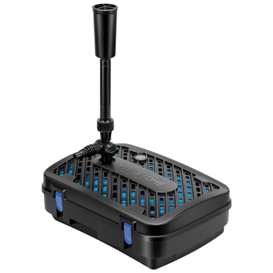 VIVOHOME All-in-One Pond Filter Fountain System Kits, 260 GPH Submersible Water Pump for Ponds up to 790 Gallons