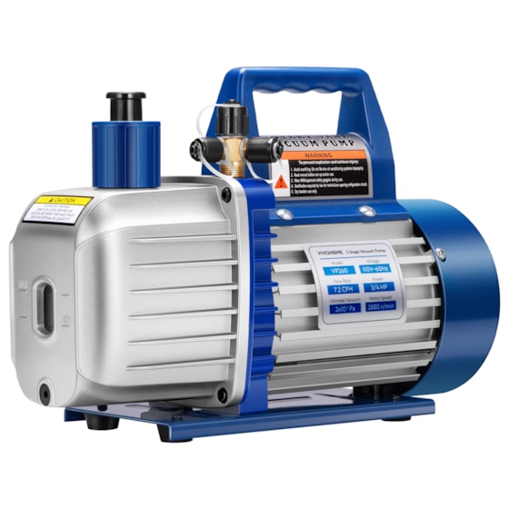 VIVOHOME 3/4 HP 7.2 CFM HVAC Vacuum Pump Rotary Vane with Oil Bottle