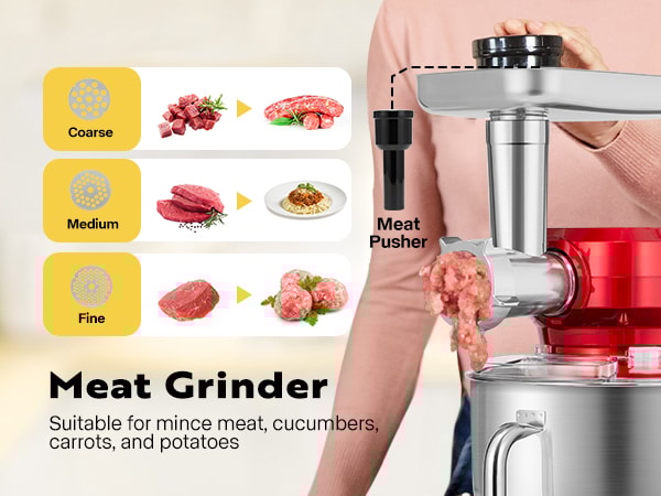 6-in-1 8.5Qt Stand Mixer With Attachments - Meat Grinder, Blender, Pasta Maker, Slicer - 660W, 10 Speeds