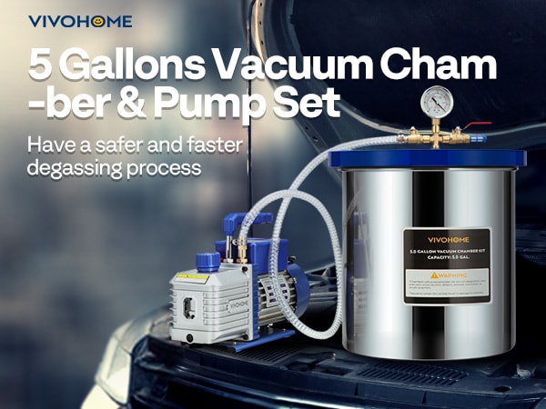 Chambre à Vide 5 Gallons Avec Pompe 3.5 CFM 1/4 HP - PBAUTO - 110V - Neuf